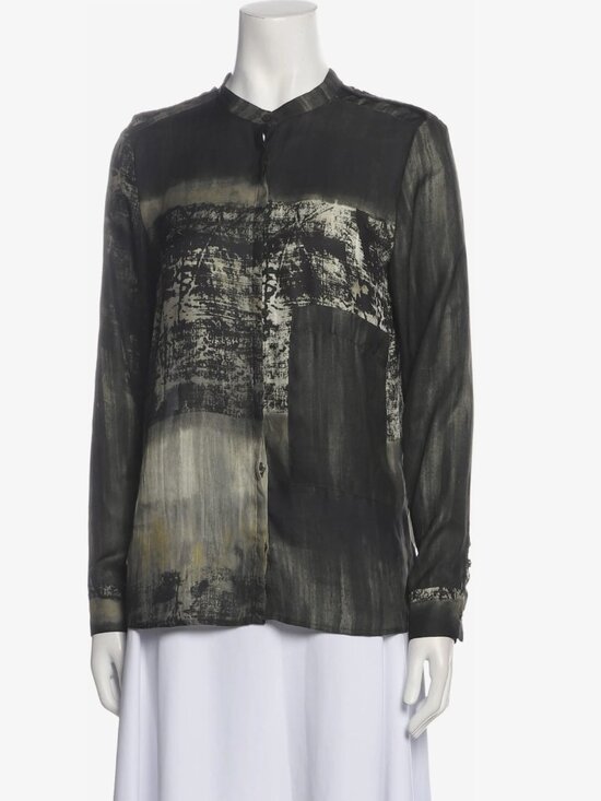 Hôtel Particulier Tops - Hôtel Particulier Abstract Print Silk Blouse